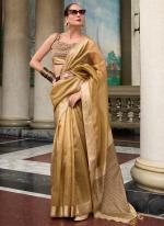 Pure Tissue Yellow Daily Wear Plain Saree